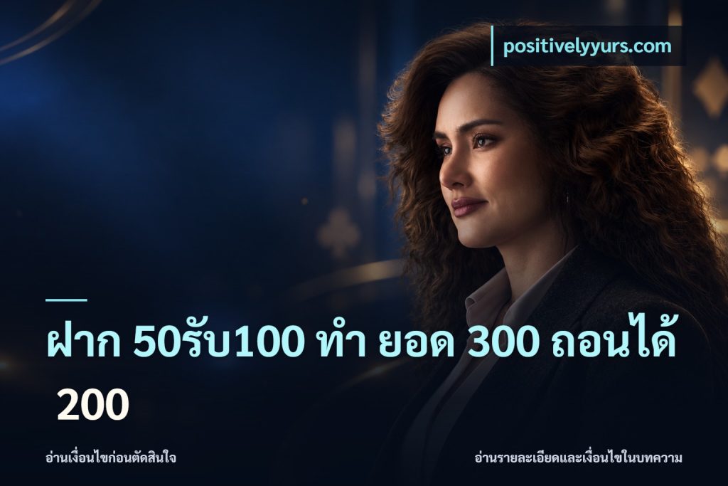 ฝาก 50รับ100 ทํา ยอด 300 ถอนได้ 200