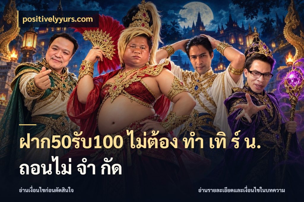 ฝาก50รับ100 ไม่ต้อง ทํา เทิ ร์ น. ถอนไม่ จํา กัด สายโบนัสเลือกจังหวะสนุกได้อย่างไร สไตล์ positivelyyurs.com