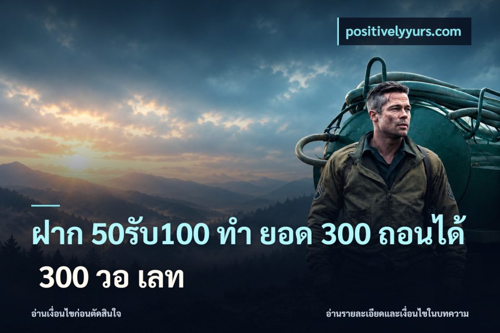 ฝาก 50รับ100 ทํา ยอด 300 ถอนได้ 300 วอ เลท