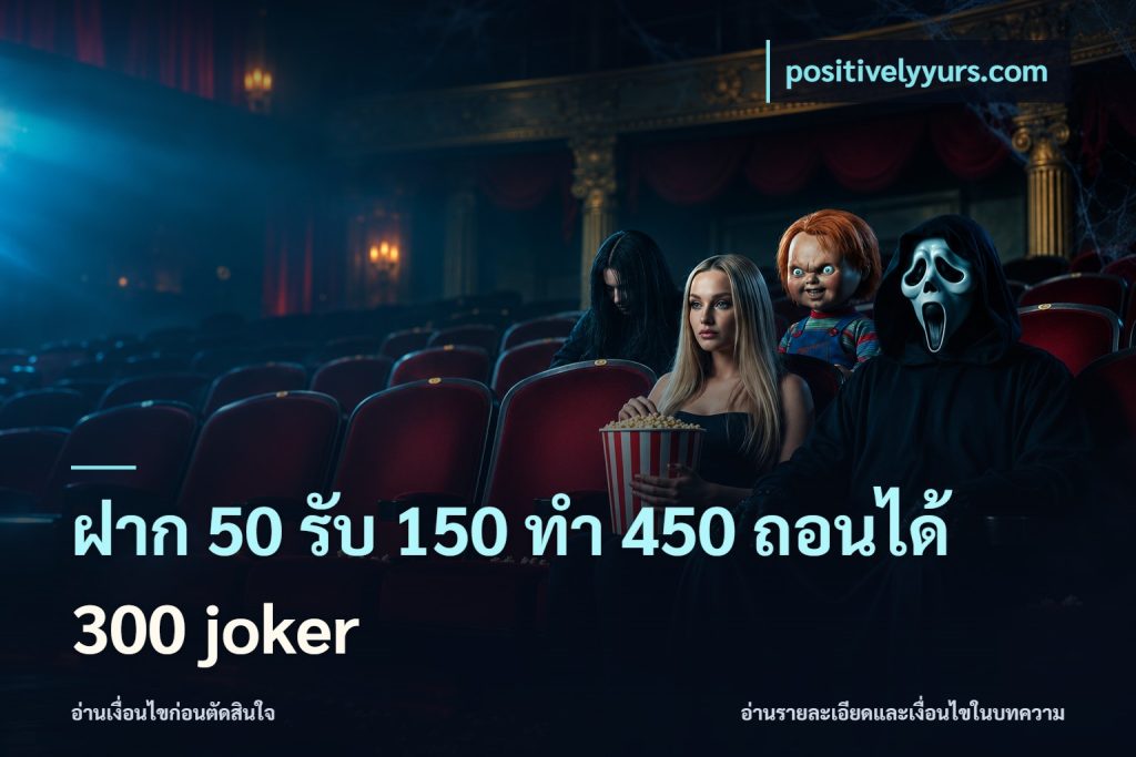 ฝาก 50 รับ 150 ทํา 450 ถอนได้ 300 joker