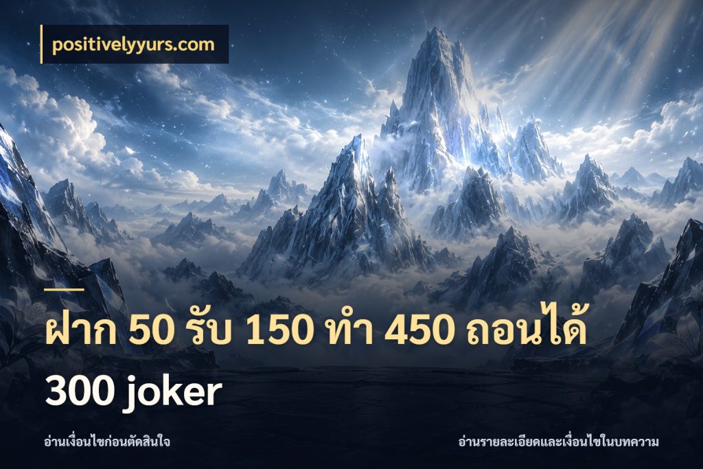 ฝาก 50 รับ 150 ทํา 450 ถอนได้ 300 joker สนุกกับตัวเลือกโปรในสไตล์ของคุณ สไตล์ positivelyyurs.com