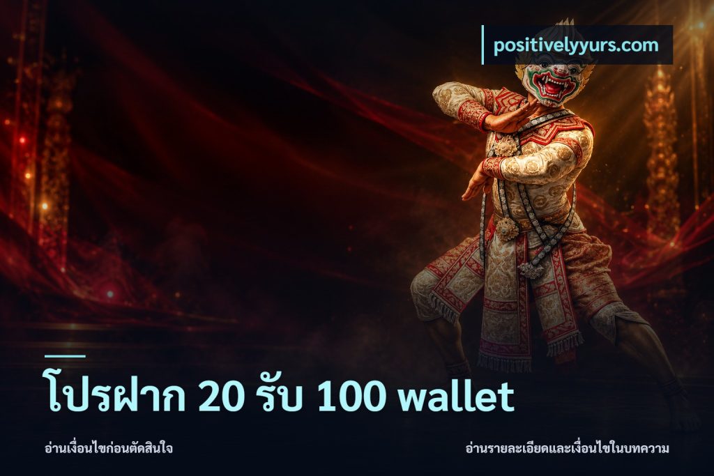 โปรฝาก 20 รับ 100 wallet