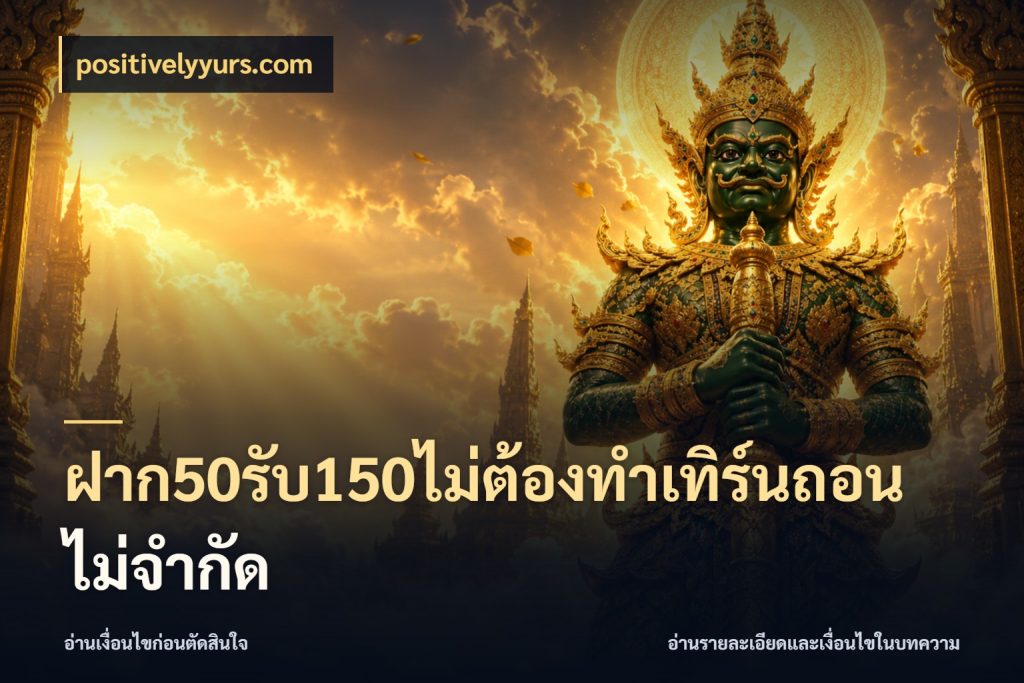 ฝาก50รับ150ไม่ต้องทําเทิร์นถอนไม่จํากัด โปรกับเกมที่ชอบเลือกให้ตรงสไตล์ กับ positivelyyurs.com