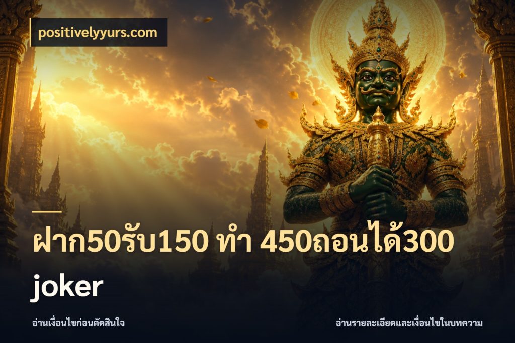 ฝาก50รับ150 ทํา 450ถอนได้300 joker positivelyyurs.com เครดิตกับรูปแบบโปรที่ตรงใจ