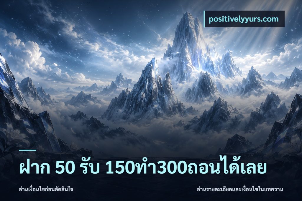 ฝาก 50 รับ 150ทำ300ถอนได้เลย