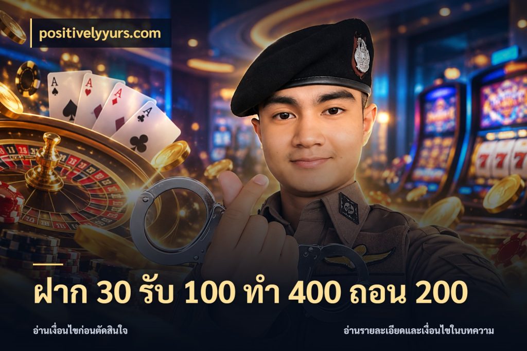 ฝาก 30 รับ 100 ทํา 400 ถอน 200 โปรกับเกมที่ชอบเลือกให้ตรงสไตล์ สไตล์ positivelyyurs.com