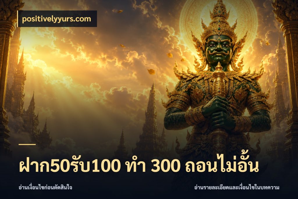 ฝาก50รับ100 ทํา 300 ถอนไม่อั้น จุดเด่นของเครดิตที่คนชอบเกมอยากรู้ กับ positivelyyurs.com