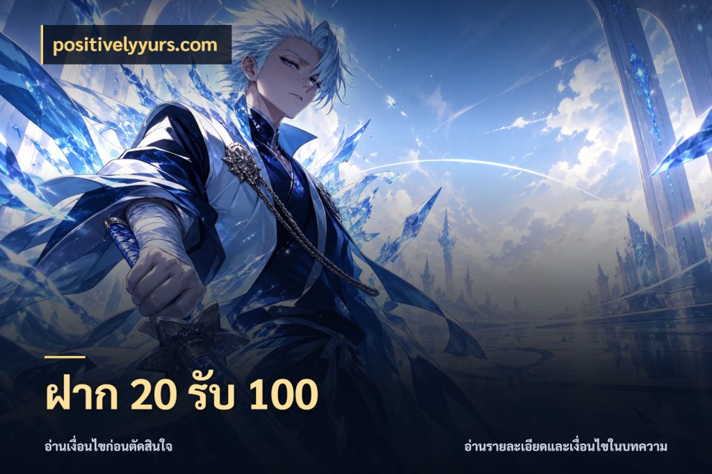 ฝาก 20 รับ 100 ยอดฝากและยอดรับในมุมของคนชอบลุ้น สไตล์ positivelyyurs.com