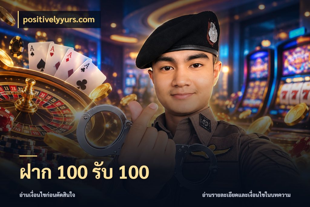 ฝาก 100 รับ 100 เปิดมุมโปรให้เข้ากับเกมแนวโปรด ในมุม positivelyyurs.com
