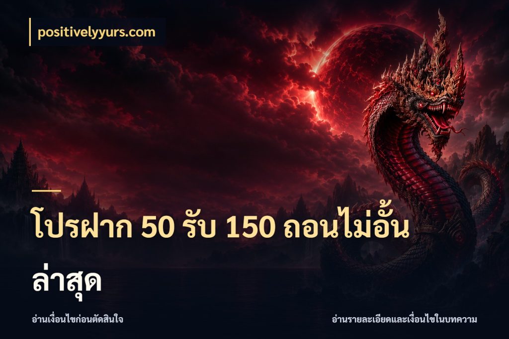 โปรฝาก 50 รับ 150 ถอนไม่อั้นล่าสุด สนุกกับตัวเลือกโปรในสไตล์ของคุณ สไตล์ positivelyyurs.com