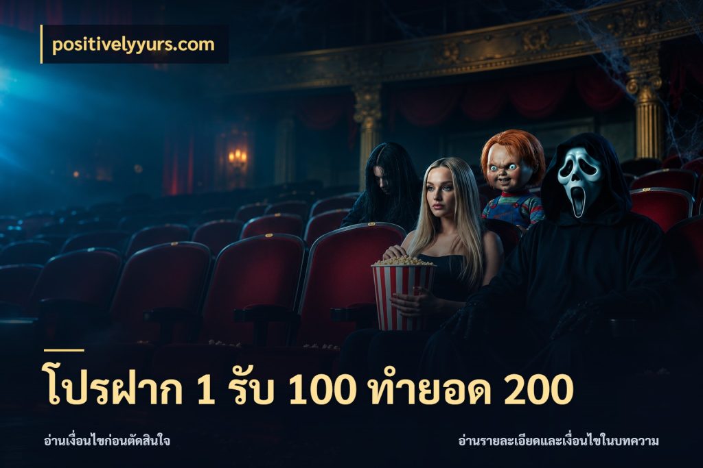 โปรฝาก 1 รับ 100 ทำยอด 200 positivelyyurs.com เครดิตกับรูปแบบโปรที่ตรงใจ