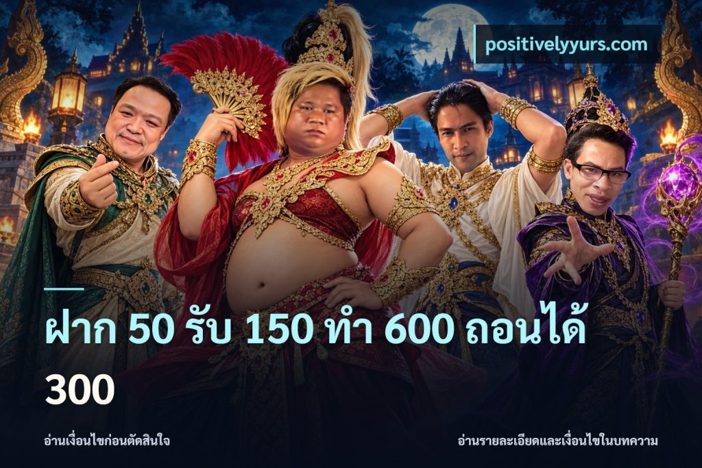 ฝาก 50 รับ 150 ทํา 600 ถอนได้ 300