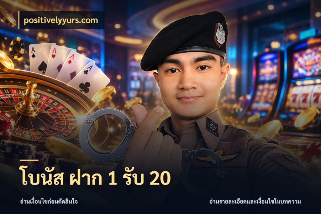 โบนัส ฝาก 1 รับ 20 positivelyyurs.com เครดิตกับรูปแบบโปรที่ตรงใจ