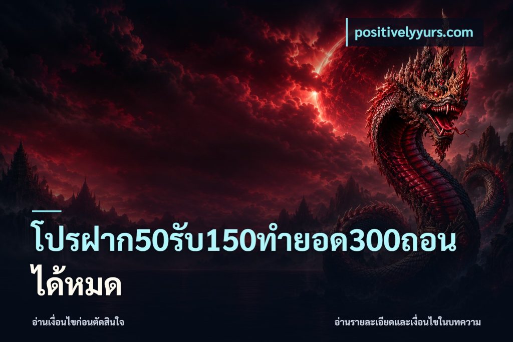 โปรฝาก50รับ150ทํายอด300ถอนได้หมด