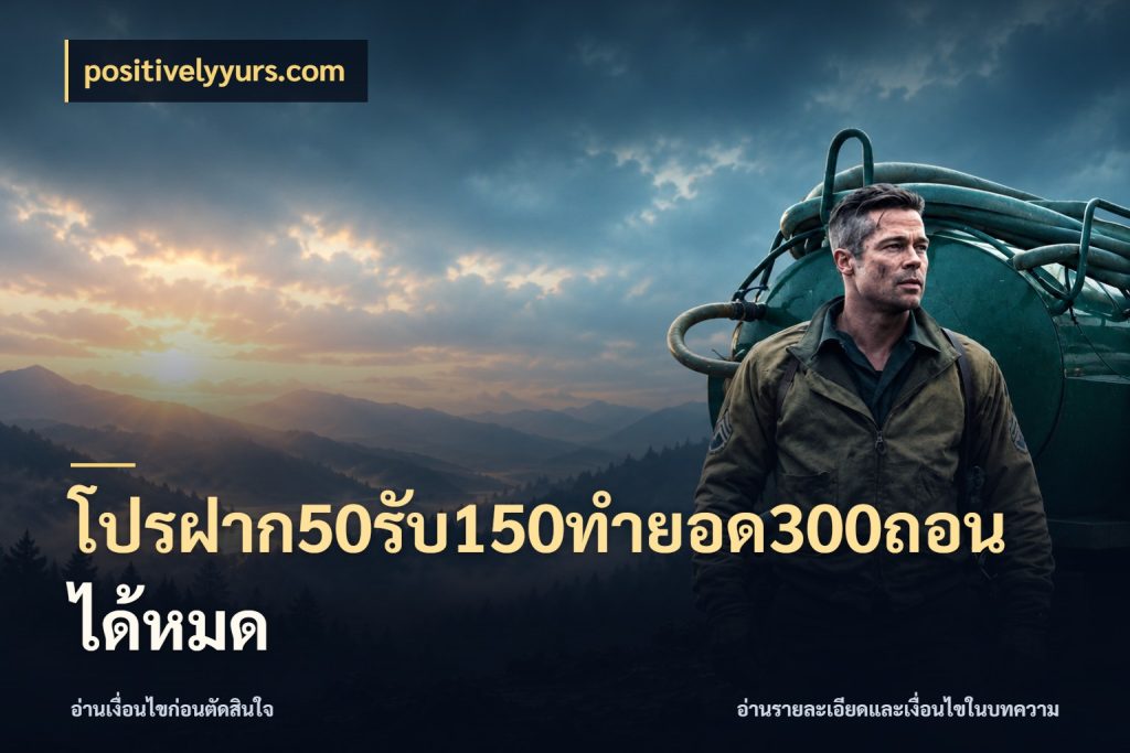 โปรฝาก50รับ150ทํายอด300ถอนได้หมด positivelyyurs.com ยอดฝากและยอดรับในมุมของคนชอบลุ้น