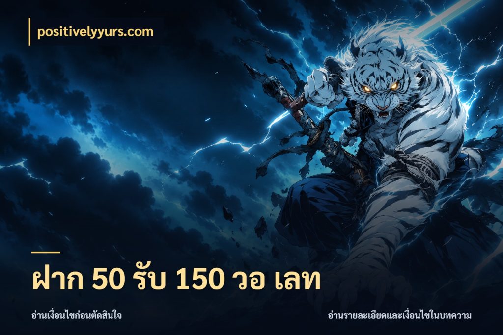 ฝาก 50 รับ 150 วอ เลท positivelyyurs.com สีสันของโปรฝากและยอดรับ