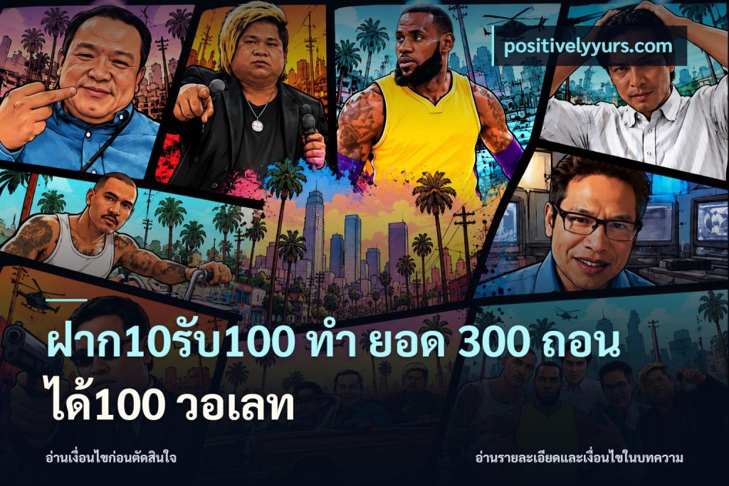 ฝาก10รับ100 ทํา ยอด 300 ถอนได้100 วอเลท