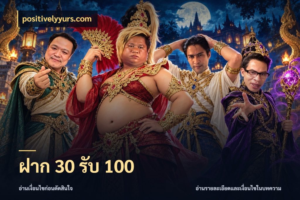 ฝาก 30 รับ 100 จับประเด็นยอดรับก่อนเลือกความสนุก ในมุม positivelyyurs.com