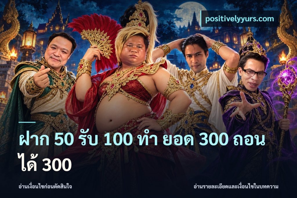 ฝาก 50 รับ 100 ทํา ยอด 300 ถอนได้ 300