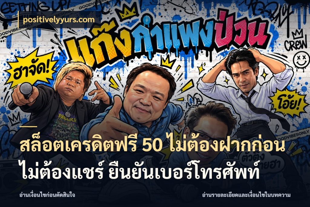 สล็อตเครดิตฟรี 50 ไม่ต้องฝากก่อน ไม่ต้องแชร์ ยืนยันเบอร์โทรศัพท์ ชนิดเครดิตกับสิทธิ์ที่คุณอยากรู้ ในมุม positivelyyurs.com