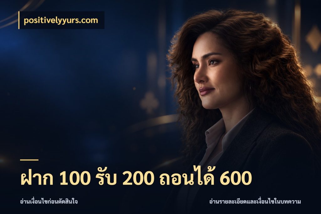 ฝาก 100 รับ 200 ถอนได้ 600 จุดเด่นของเครดิตที่คนชอบเกมอยากรู้ สไตล์ positivelyyurs.com