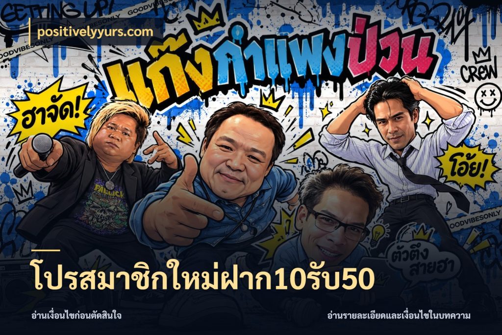 โปรสมาชิกใหม่ฝาก10รับ50 จับคู่โบนัสกับสไตล์เกมที่ชอบ ในมุม positivelyyurs.com