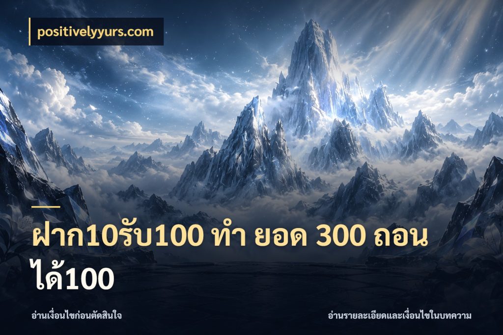 ฝาก10รับ100 ทํา ยอด 300 ถอนได้100 จับประเด็นยอดรับก่อนเลือกความสนุก สไตล์ positivelyyurs.com