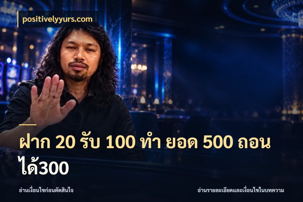 ฝาก 20 รับ 100 ทํา ยอด 500 ถอนได้300 positivelyyurs.com เปิดมุมโปรให้เข้ากับเกมแนวโปรด