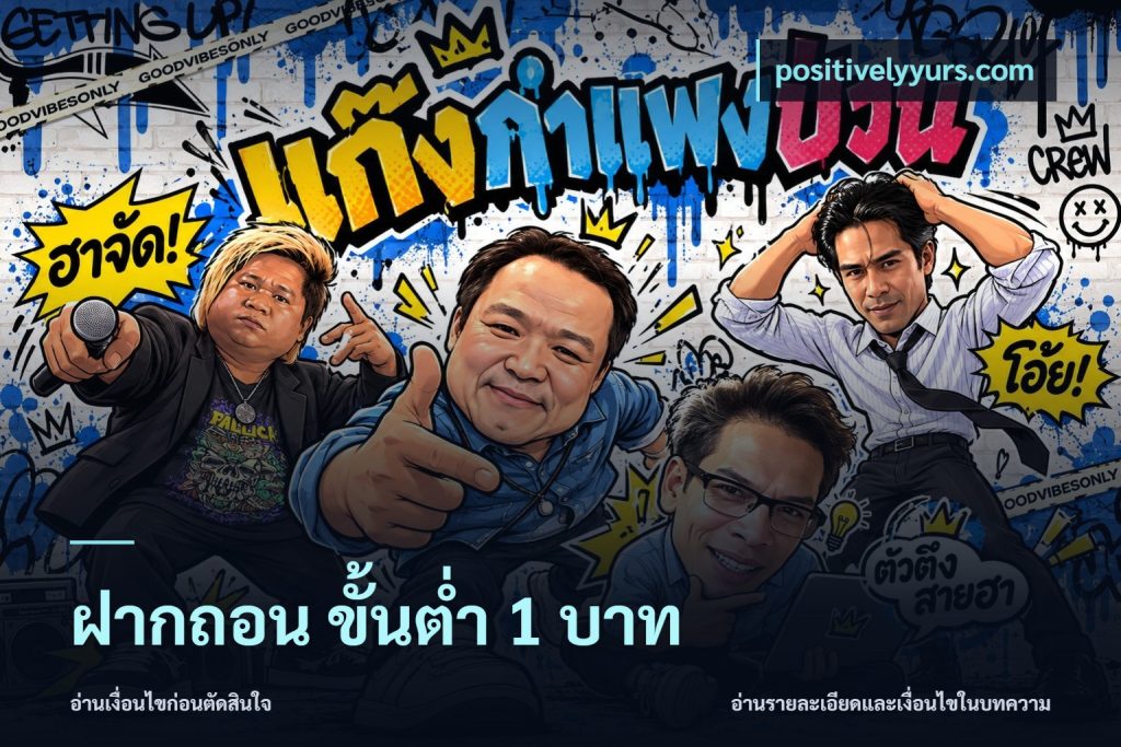 ฝากถอน ขั้นต่ำ 1 บาท