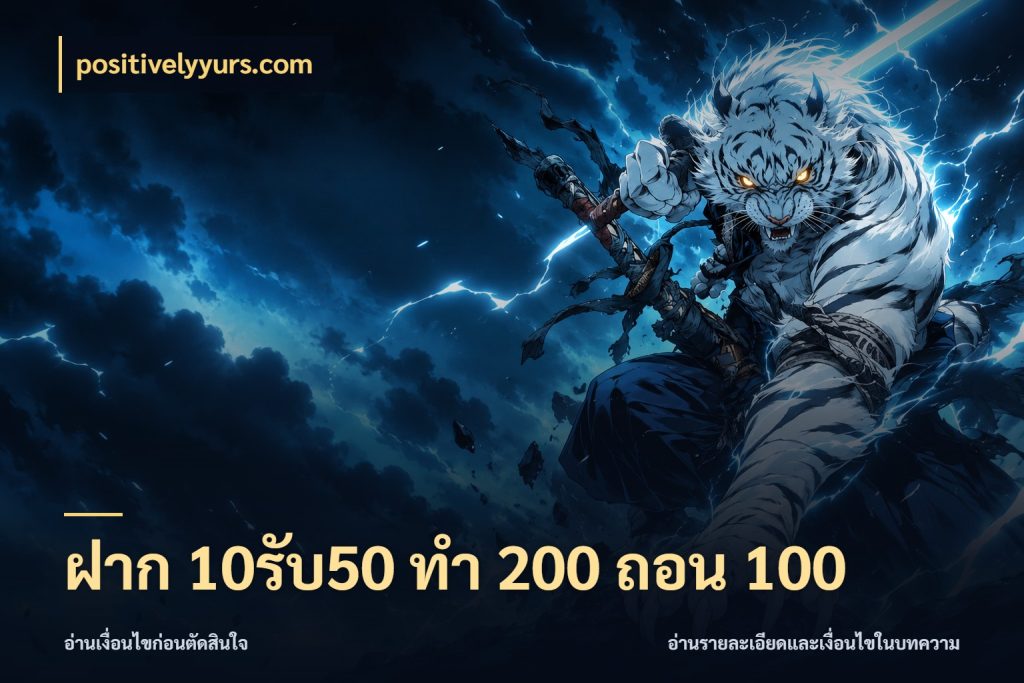 ฝาก 10รับ50 ทํา 200 ถอน 100 โปรยอดรับที่สายเกมสนใจ กับ positivelyyurs.com